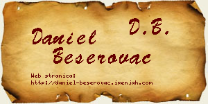 Daniel Beserovac vizit kartica